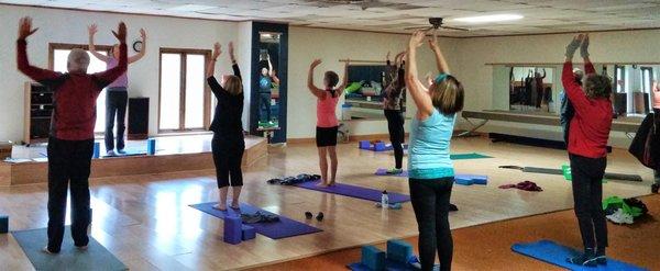 Our Yoga lite group exercise class. This is free for members to attend!