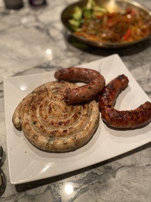 Chicken Sausage wheel & Hot Sausage links @ Mr. Sausage, Huntington, NY