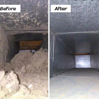 Example of air ducts that have not had regular cleaning