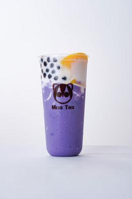 Purple Yam Fresh Milk with Boba & Pudding