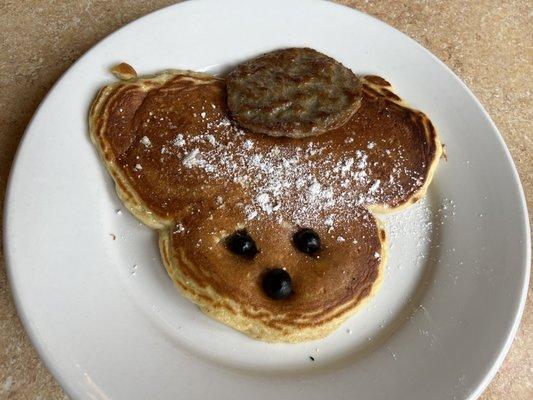 Kid's Pancake with side of Sausage