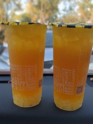 Passion fruit green tea (Large) with lychee jelly