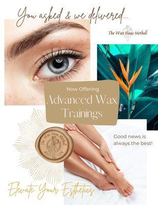 Waxing classes, education and training