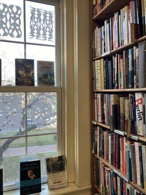 Bookshelf near the window