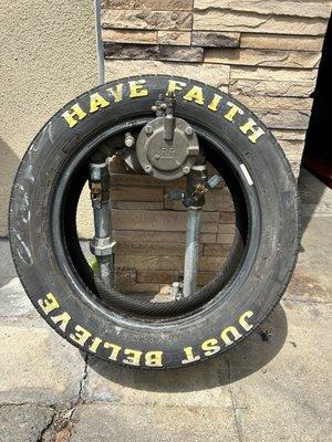 The Message is in the tires!