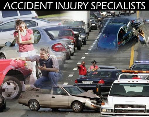 30 years experience with auto injuries.  We help you through the paperwork and work with your attorney if you have one.