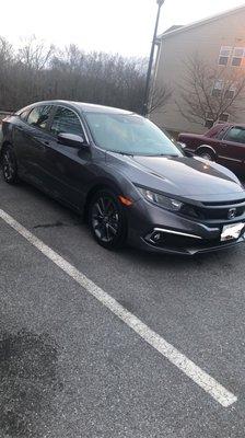 My new baby "Diamond". Modern Steel Metallic 2020 Honda Civic EX