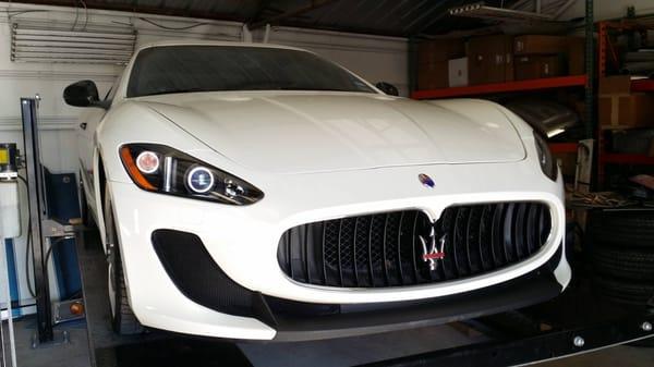 White Maserati.