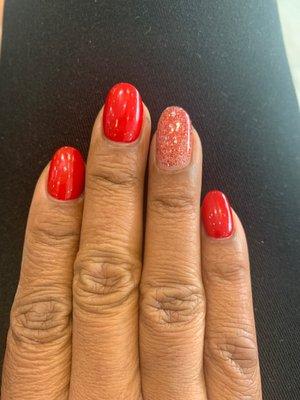 Acrylic overlay with gel polish