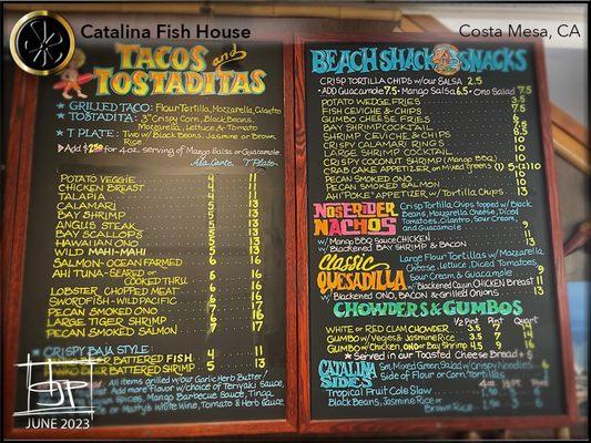 Menu board