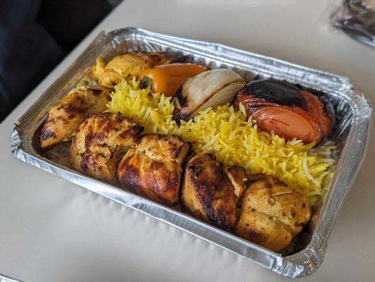 Chicken kabab plate