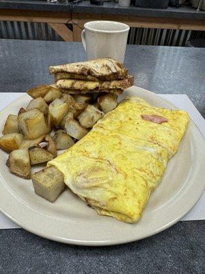 Mushroom and cheese omelette