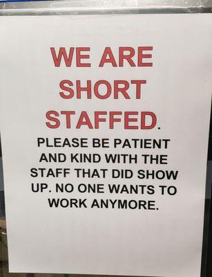 "No one wants to work anymore"   And there are lots of lazy people out there