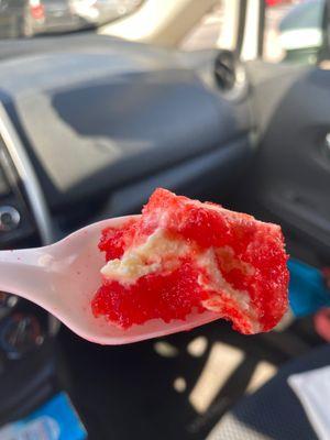 Strawberry snocone, stuffed