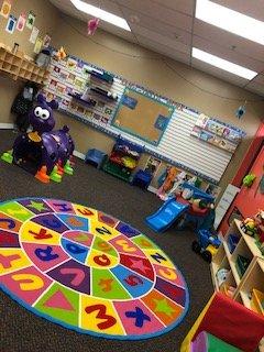 Our One Year Old Room, equipped with all the early learning toys and tools. We encourage play as a form of learning!