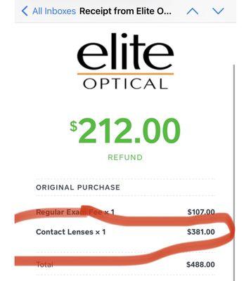 ELITE OPTICAL SCAM