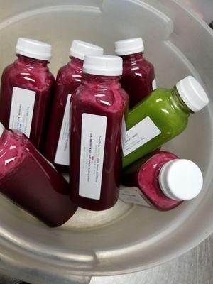 Fresh Pressed Juices... every day a different one.