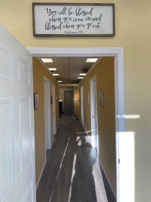 Hallway to treatment rooms