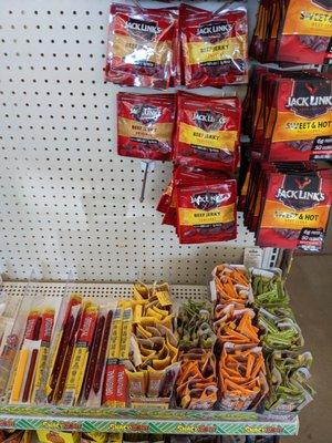 Jerky and pepperoni sticks