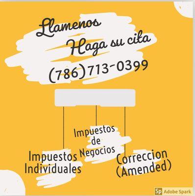 Llamenos y separe su cita (786)713-0399