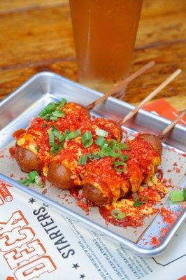 Flaming Hot Cheetos Corn Dogs