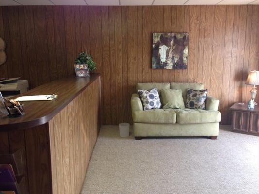 We have a comfortable area for family member(s) to wait during the client's appointment.