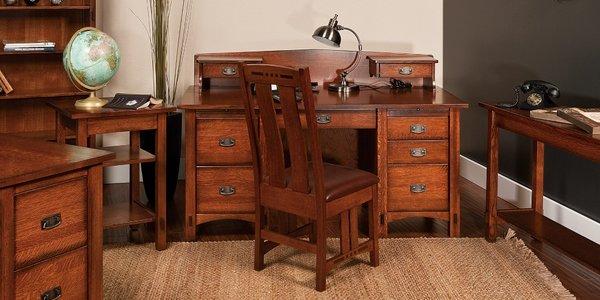 High quality Amish Office desks, chairs, bookcases and more.