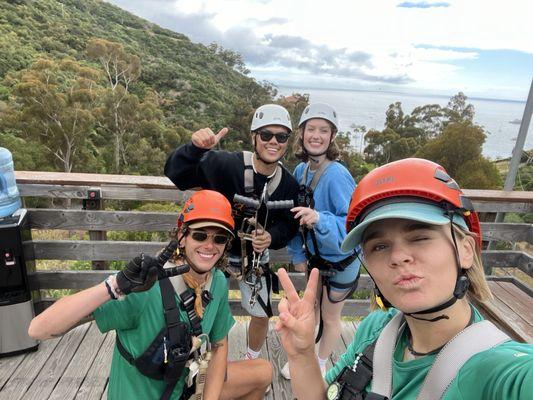 Zip Line with Jo and Danny.