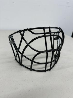 Hockey goalie helmet cage in gloss black