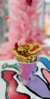 Strawberry custard crepe