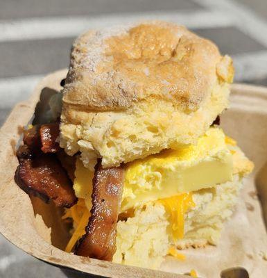 Bacon egg and cheese biscuit