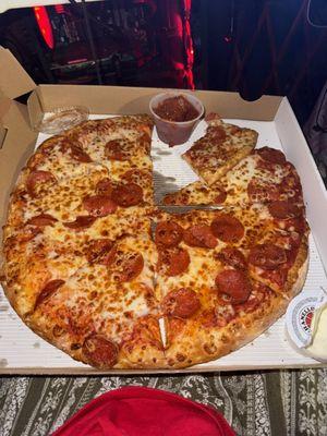 Large Pepperoni and Cheese Pizza