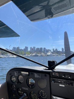 Looking out the windshield