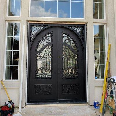 8' tall iron doors