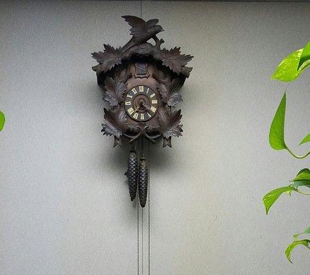 From a bunch of pieces in a box to a complete and functioning cuckoo clock - it keeps excellent time!