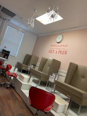 Pedicure area