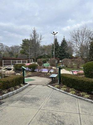 Walkway to mini golf