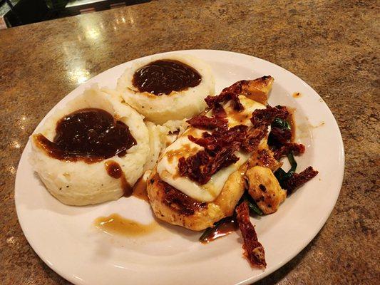 Grilled chicken mashed Potato Dried tomatoes