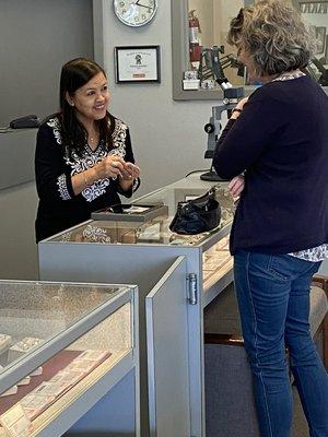 Checking and cleaning jewelry