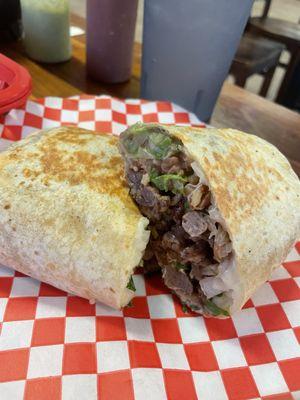 Steak burrito