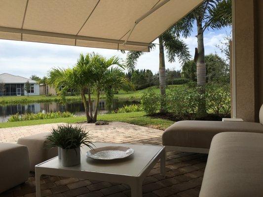 A Retractable Awning from Awning Stars adds style and reliable shade to improve the decor of any backyard.