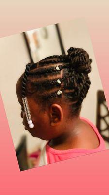 Rubber band style.  Kids hair