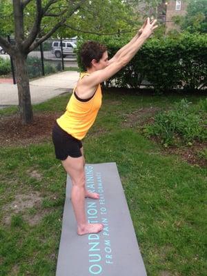 Foundation Training outside at the park.