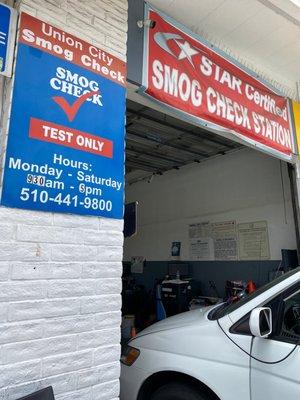 Called before coming for a smog check on a Saturday