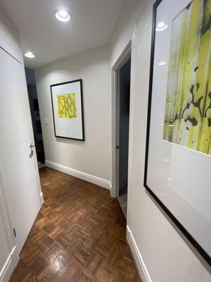 Hallway, entry to bedroom and living space