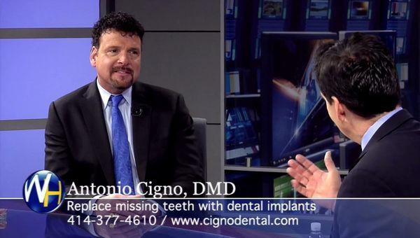 Milwaukee dentist Dr. Antonio Cigno explains dental implants on The Wellness Hour with host Randy Alvarez