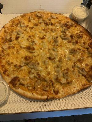 12 inch thin crust Buffalo chicken pizza