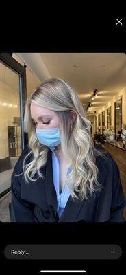 Brightened up with a full balayage and waves by Kasey!