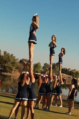 Leland High cheer;eaders at Almaden Valley Art and Wine Festival