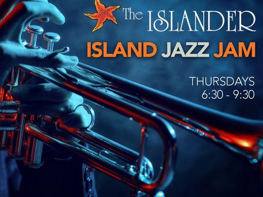 Join us for Island Jazz Jam every Thursday evening from 6:30 - 9:30. Call (561) 842-8282 for reservations.